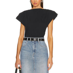 Isabel Marant Draped Black Sebani T Shirt Size XS